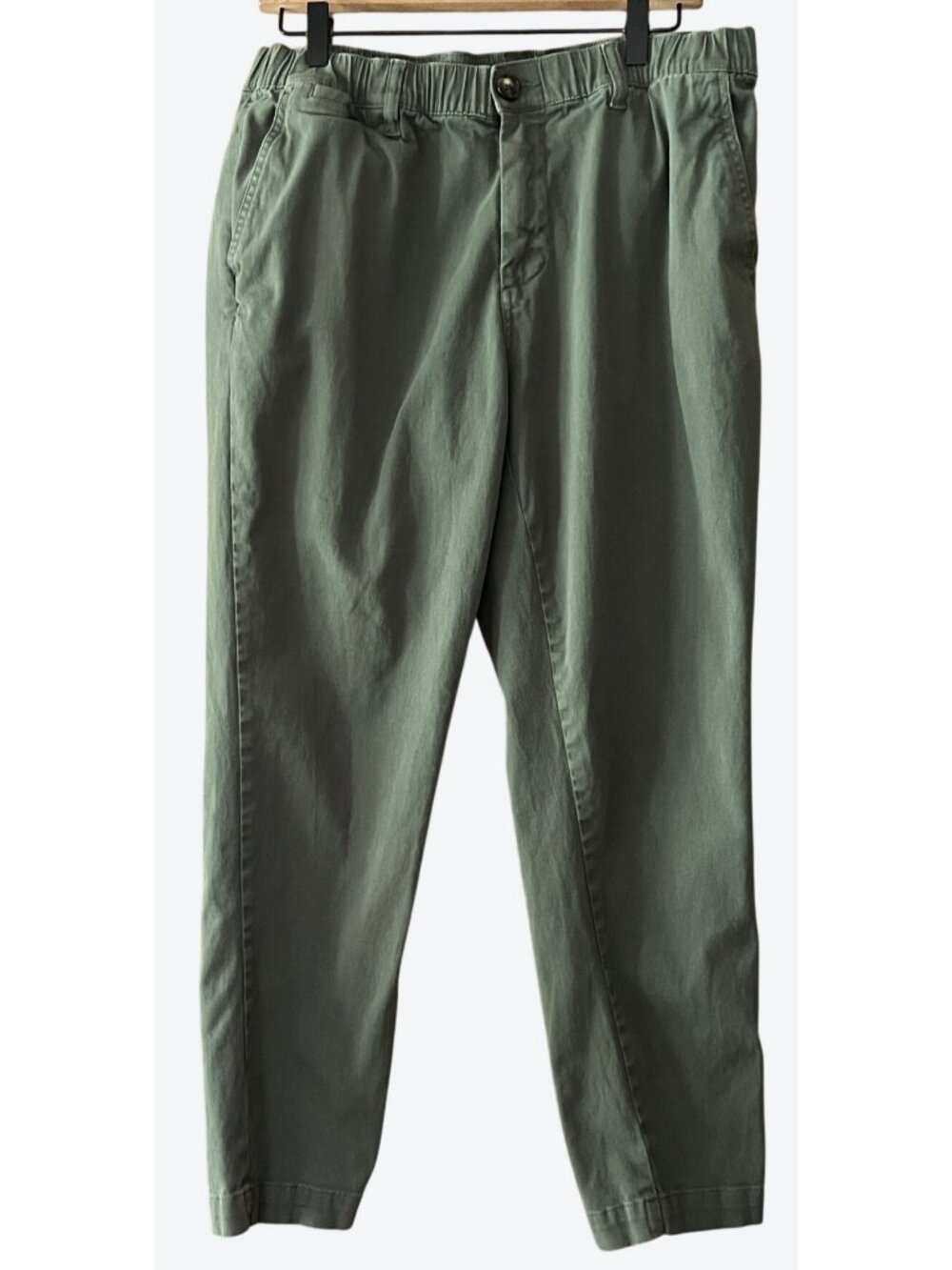 Cove USA Men's Chino Elastic Waist Cotton Blend Pants Sage Green 34" x 28"